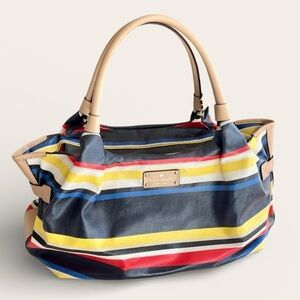 Kate Spade Signature Striped Satchel Shoulder Stevie Westchester Bag